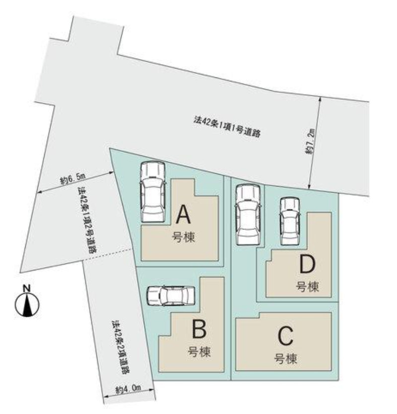 横浜市南区睦町2丁目　新築戸建【仲介手数料無料】の区画図