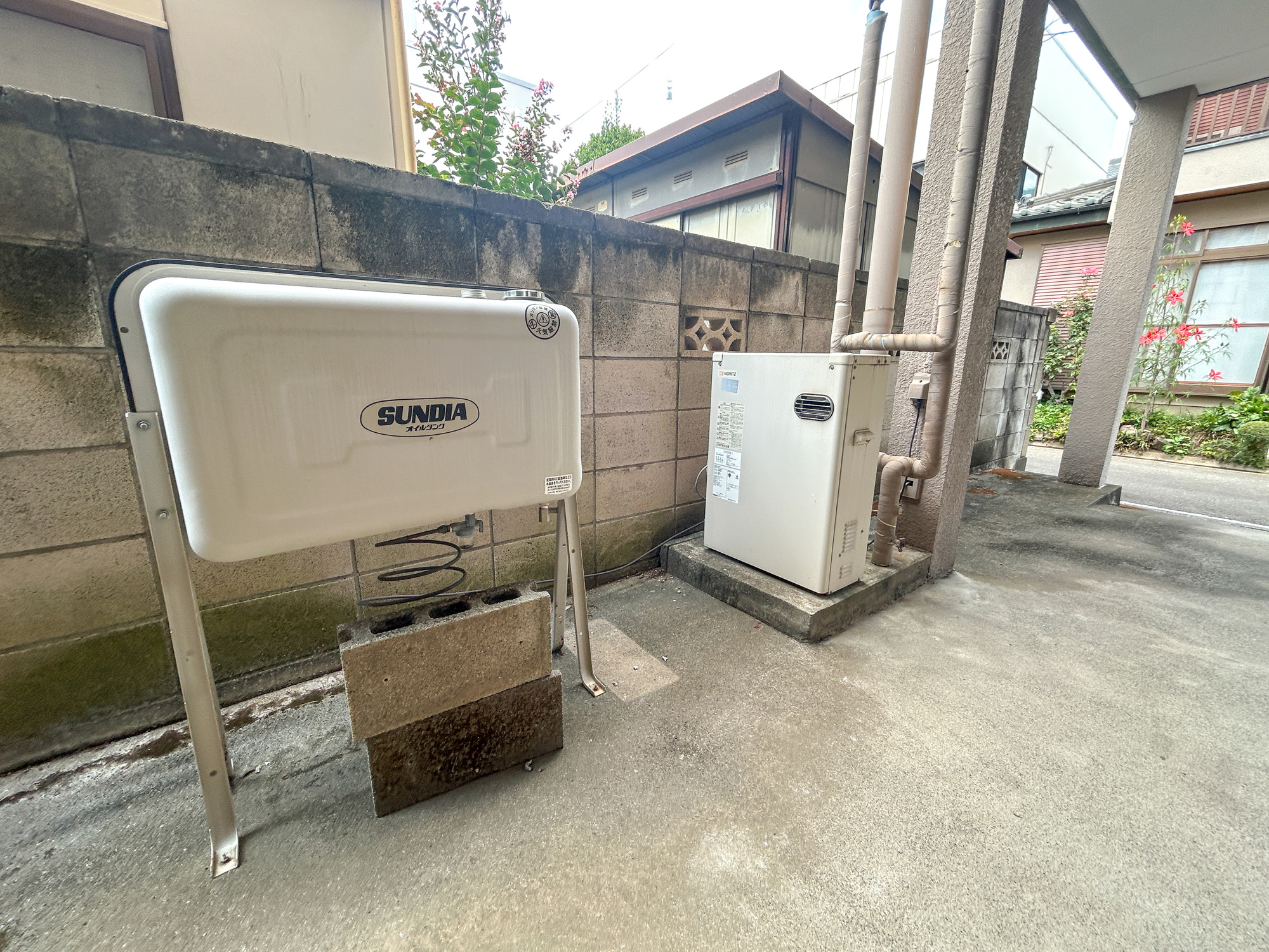 前橋市南町　中古物件の設備|屋外オイルタンク付きで、灯油式の給湯・暖房に便利です♪