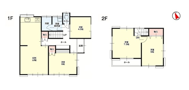 伊勢崎市田部井町1期　中古物件の間取り|◇土地45.01坪　建物25.92坪◇
