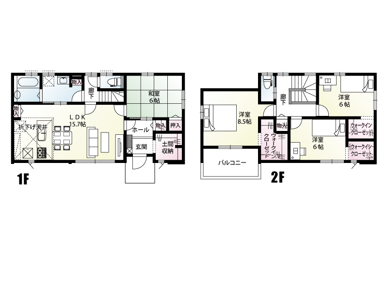 【４号棟：外観間取り図】