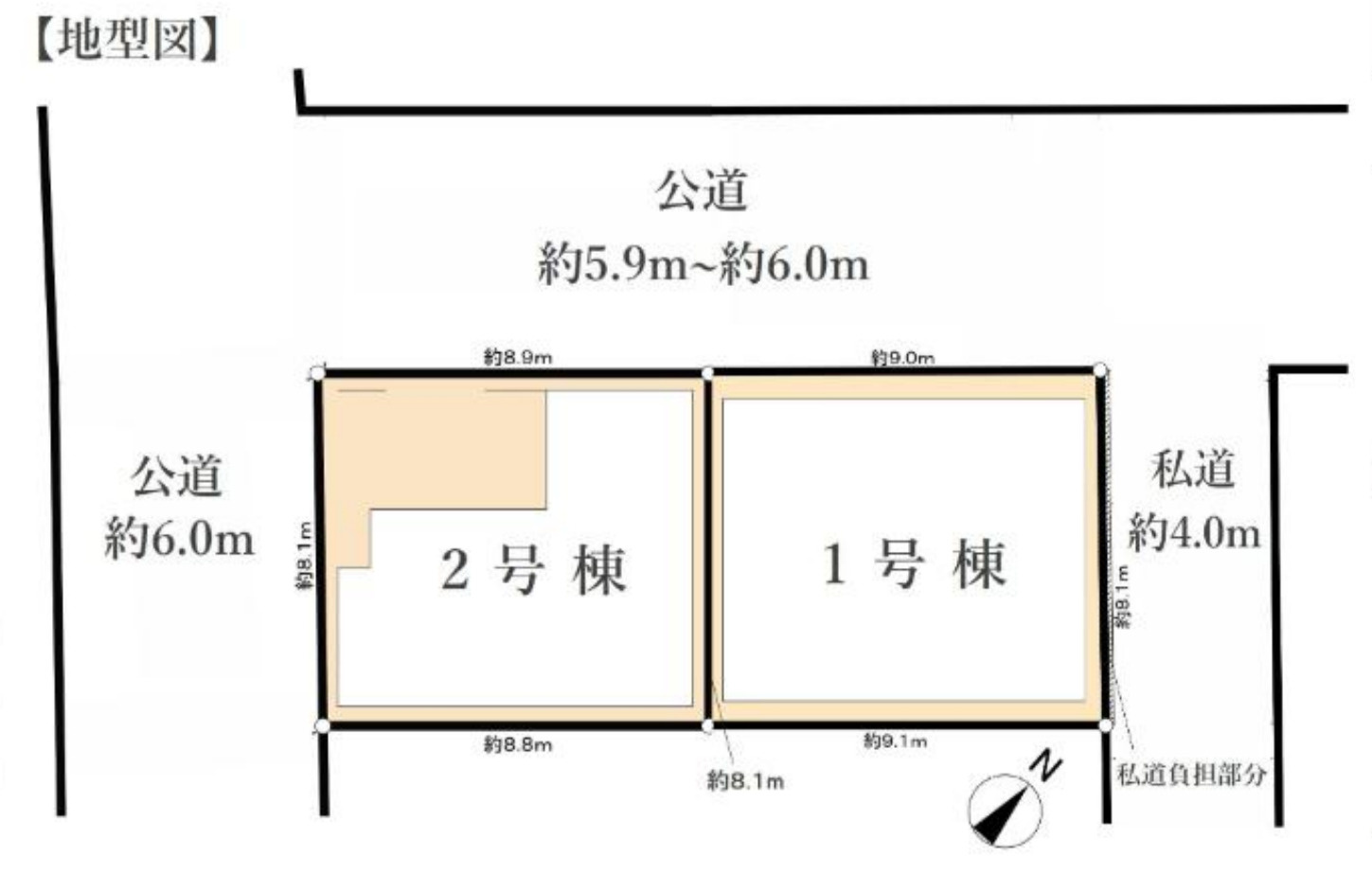 横浜市中区新山下１丁目 新築戸建て【仲介手数料無料】の区画図