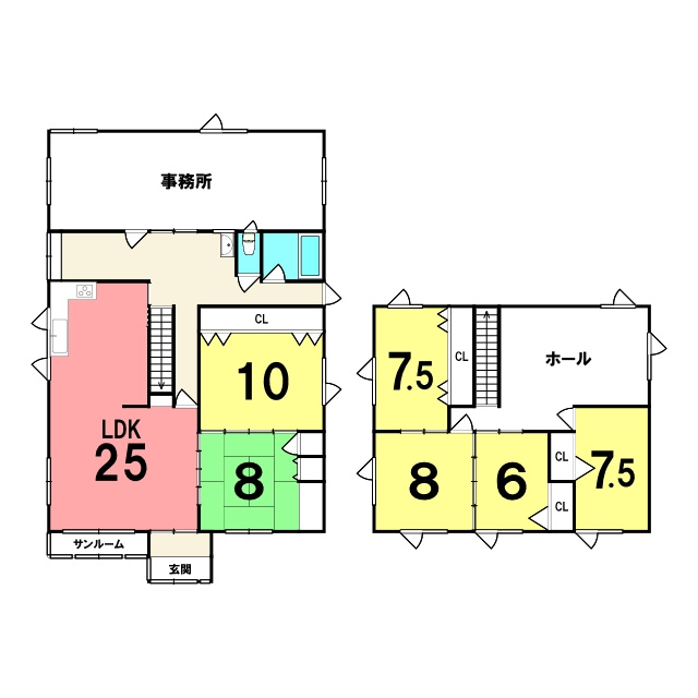 登別市片倉町3丁目11-2　中古住宅の間取り