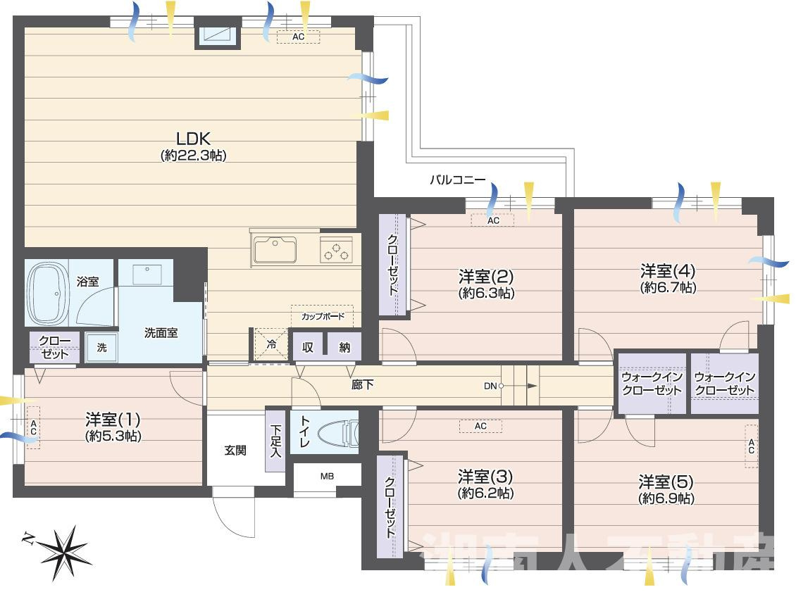 トーア由比ヶ浜マンションの間取り