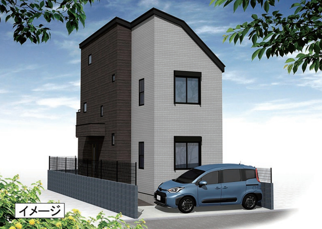 横浜市緑区北八朔町 新築戸建て【仲介手数料無料】の外観パース