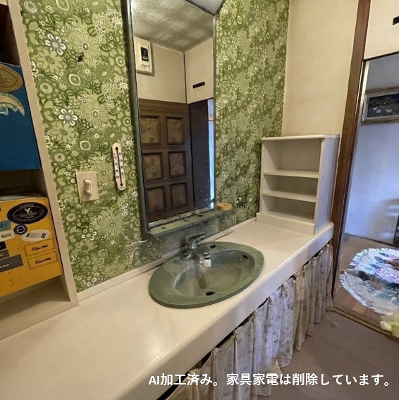 登別市新生町1丁目28-2　中古住宅の独立洗面台