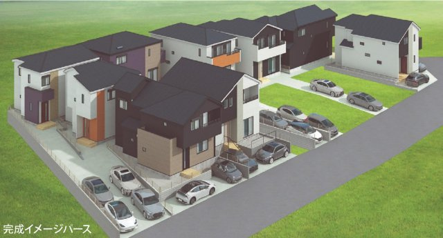 横浜市泉区新橋町 新築戸建て【仲介手数料無料】カースペース2台の外観パース