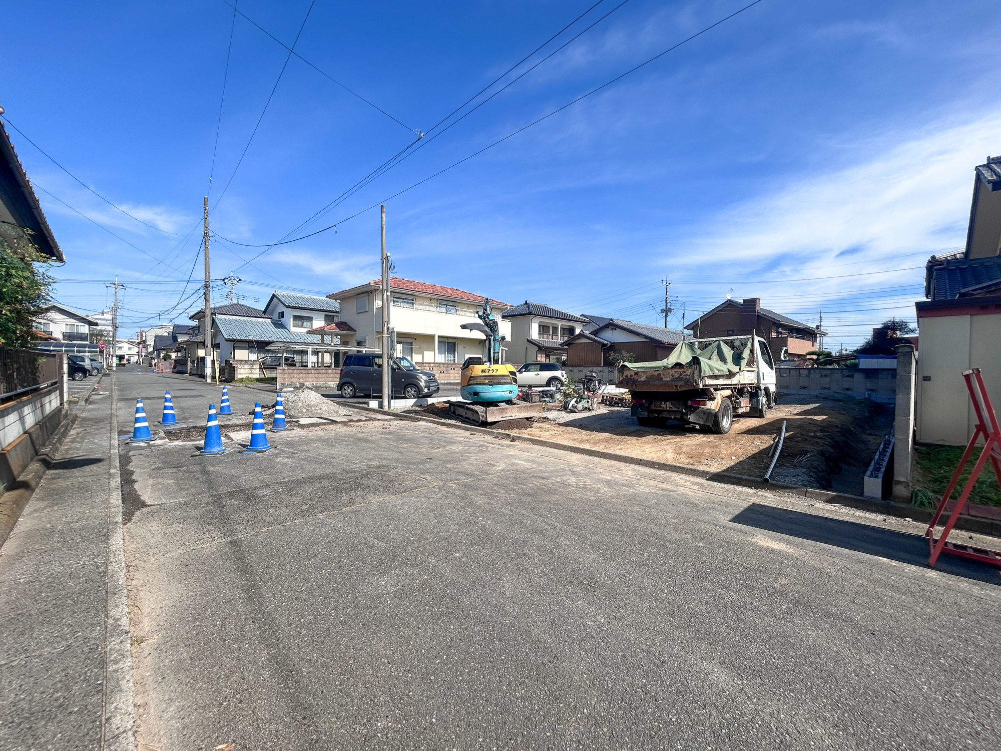 前橋市南町2丁目5期　新築住宅全1棟の前面道路含む現地写真