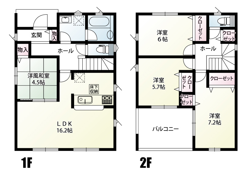 久喜市菖蒲町菖蒲（全2棟）　1号棟　間取図
