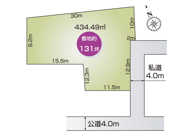 久喜市栗橋東3丁目　土地図