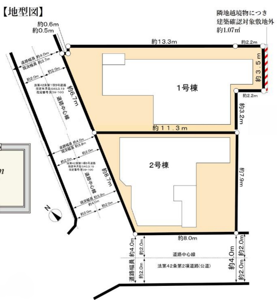 横浜市西区浅間町２丁目 新築戸建て【仲介手数料無料】の区画図