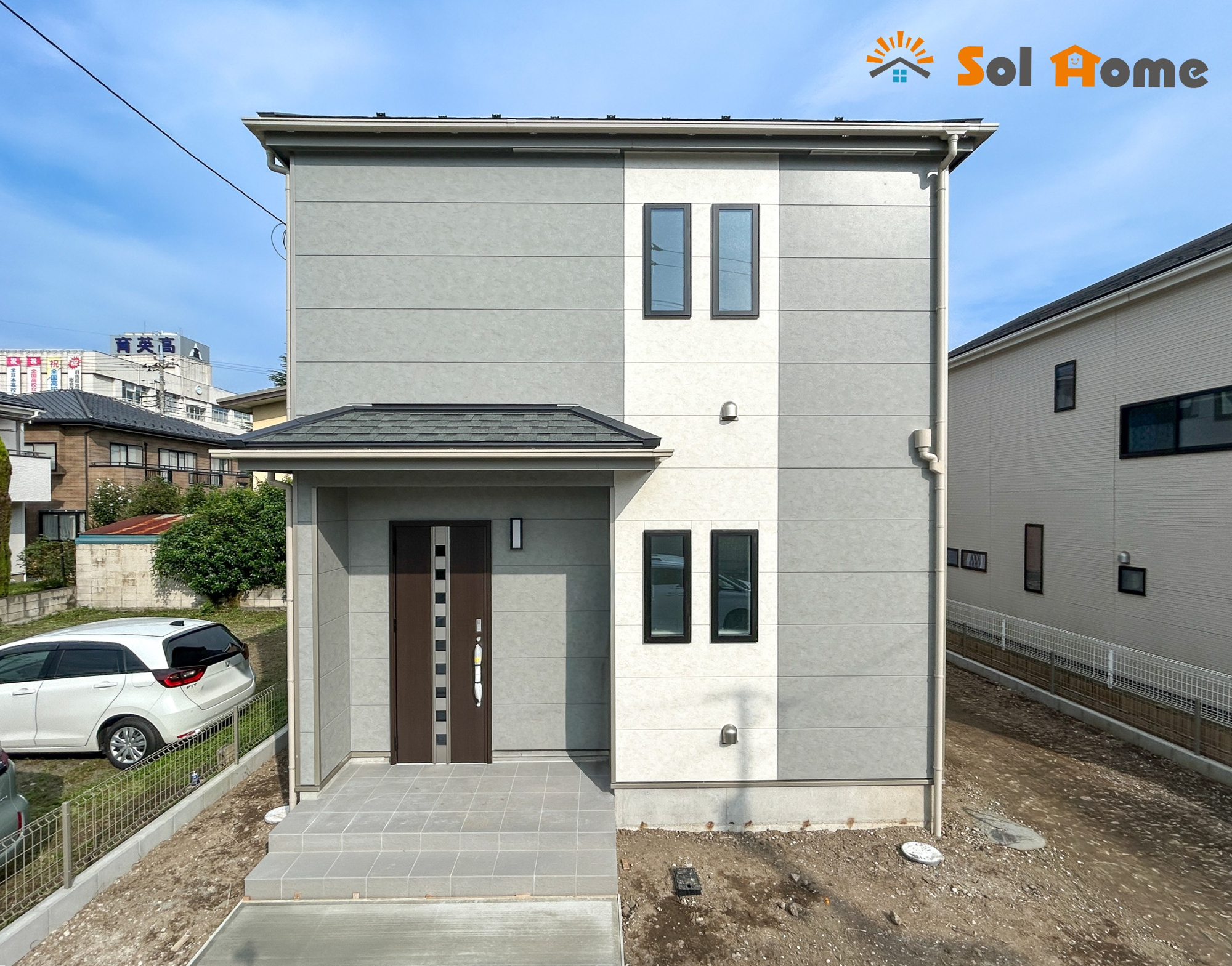 前橋市朝日が丘町　新築住宅全1棟の外観|◆本日のご案内も大歓迎です♪◆ 図面や写真では分からない部分を不動産のプロが丁寧にご説明いたします！！ 年中無休のソルホームはいつでもお問い合わせをお待ちしております♪