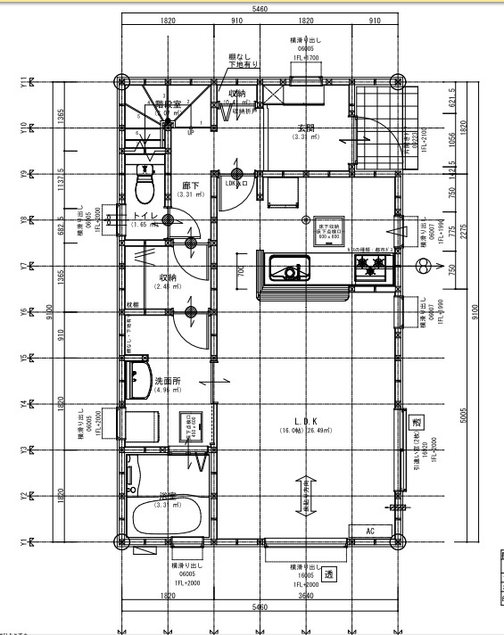 リーブルガーデン　清水区下野緑町　全1棟の間取り|●1階間取り図●
土地面積：125.36㎡
建物面積：96.04㎡