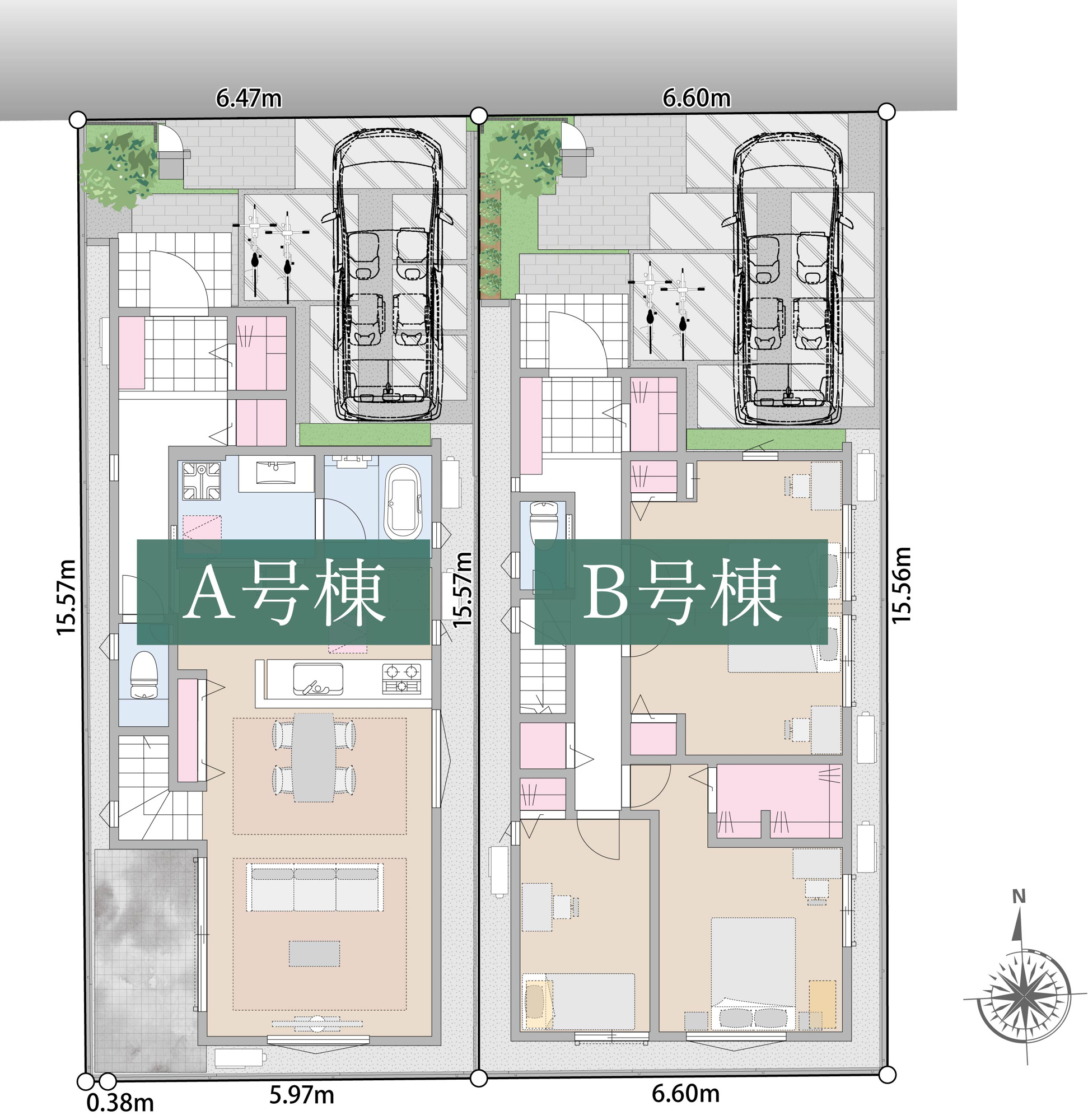 新築分譲［ミラクラス境南町Ⅳ］の区画図