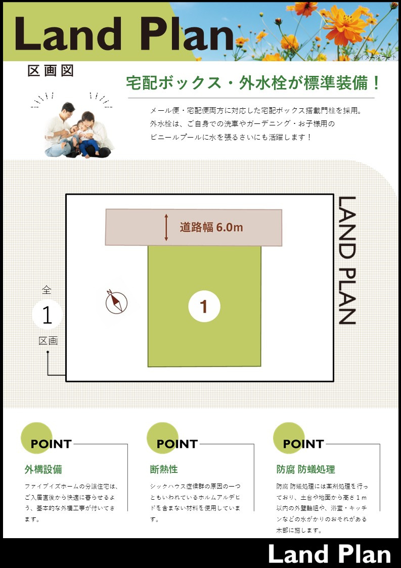【深谷市東方町１丁目　区画図】