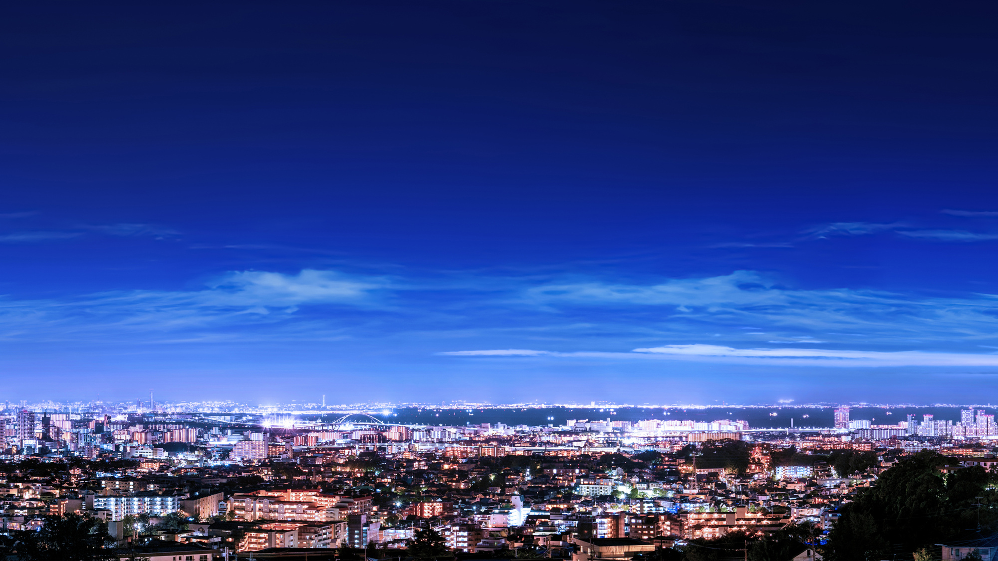 苦楽園二番町土地の展望|夜景（西宮市街を望む）