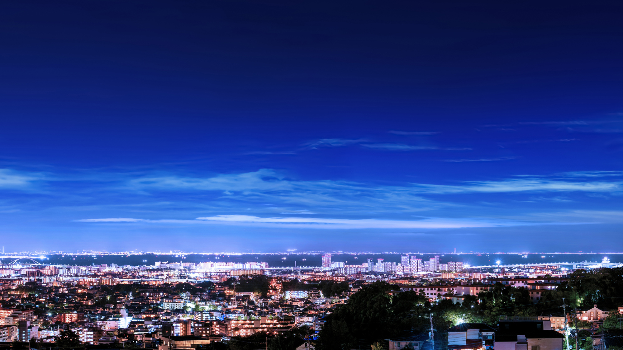 苦楽園二番町土地の展望|夜景（芦屋市街を望む）