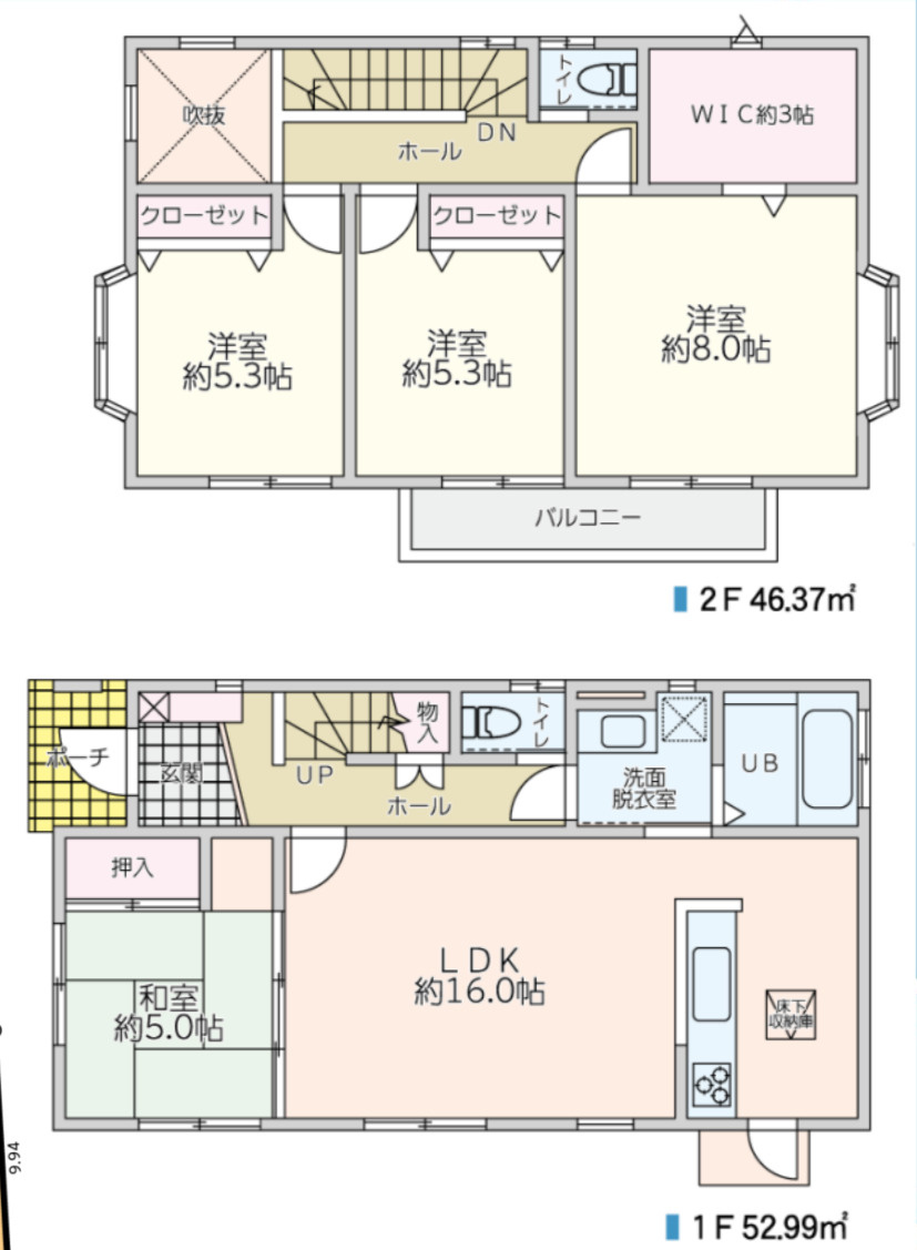 横浜市瀬谷区宮沢３丁目 中古戸建て【仲介手数料無料】カースペース3台の間取り