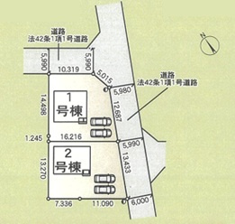 高崎市吉井町神保第2　新築住宅全2棟の区画図|「初めまして！」が集まる分譲地。たくさんの子供たちが年齢を問わずに、仲良く一緒に成長できるのは大型分譲地の特徴ですね。