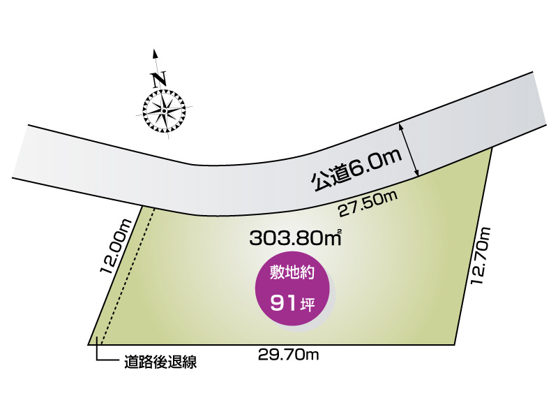 古河市中田新田◆区画図