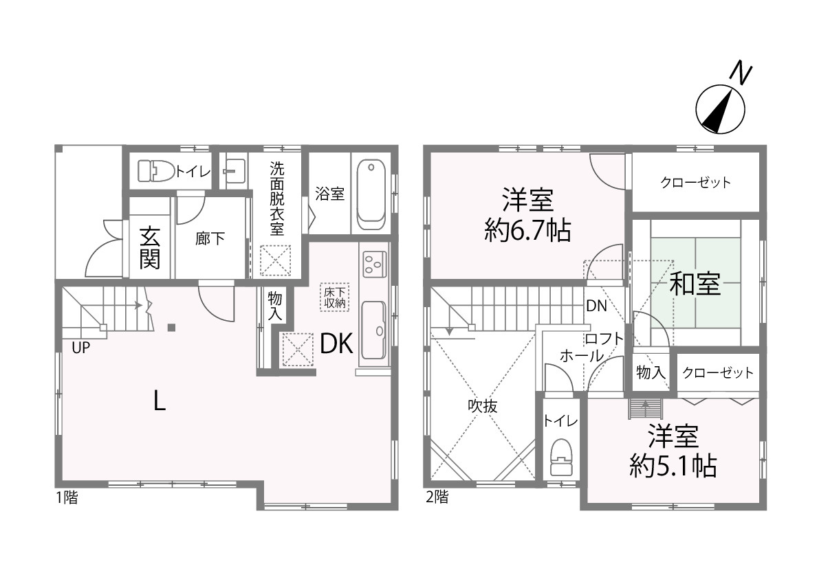 さいたま市見沼区大字中川　中古戸建の間取り
