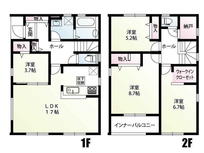 下妻市下妻丁 2号棟　間取図