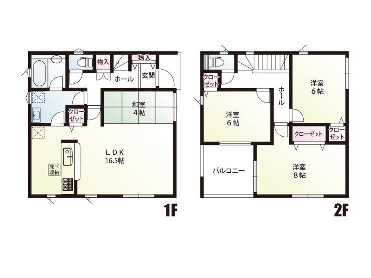 下妻市加養　1号棟　間取図