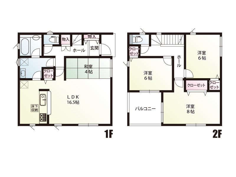 下妻市加養　1号棟　間取図