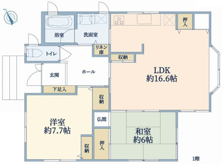 平塚市万田2丁目　戸建の間取り