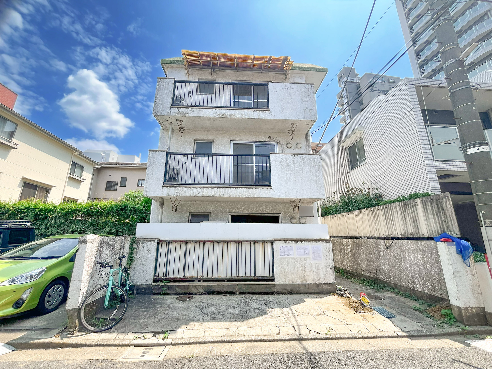 宅地分譲［渋谷区笹塚２丁目］の外観|現地写真（2026年8月撮影）　※解体後の更地渡しとなります