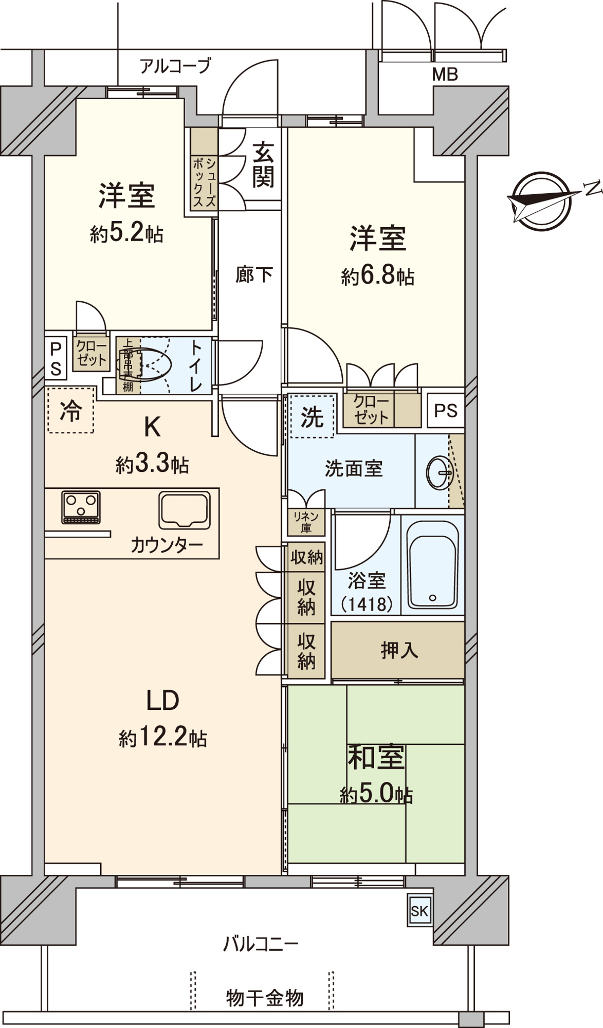 ロジュマン茨木の間取り