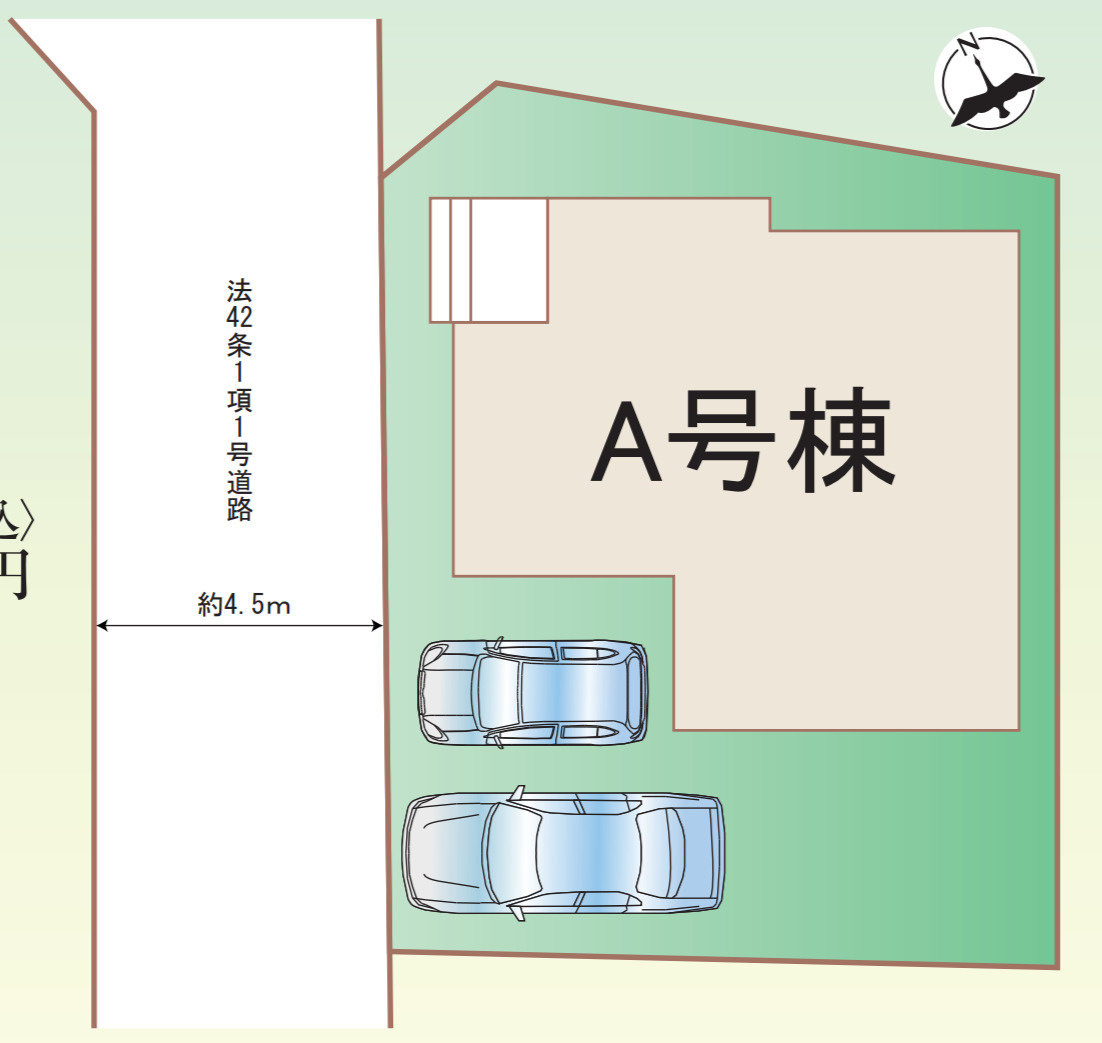 横浜市瀬谷区宮沢2丁目 新築戸建て【仲介手数料無料】カースペース2台の区画図