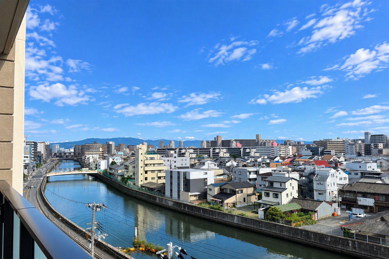 シエリア京橋イーストの展望|2026/9撮影　一部加工
リバービュー