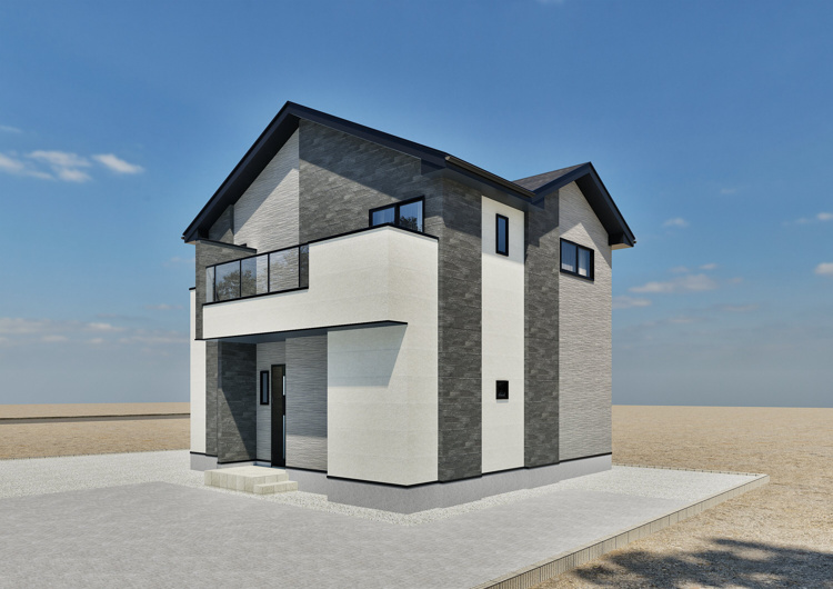 落ち着きのあるグレーを基調とした外観。シンプルで洗練された色合いが住まい全体に上品な印象を与え、周囲の街並みにも調和しやすいデザインです。飽きのこないスタイリッシュな外観が魅力です。