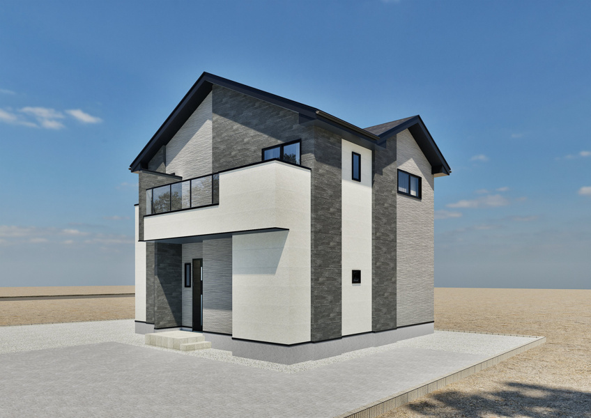落ち着きのあるグレーを基調とした外観。シンプルで洗練された色合いが住まい全体に上品な印象を与え、周囲の街並みにも調和しやすいデザインです。飽きのこないスタイリッシュな外観が魅力です。