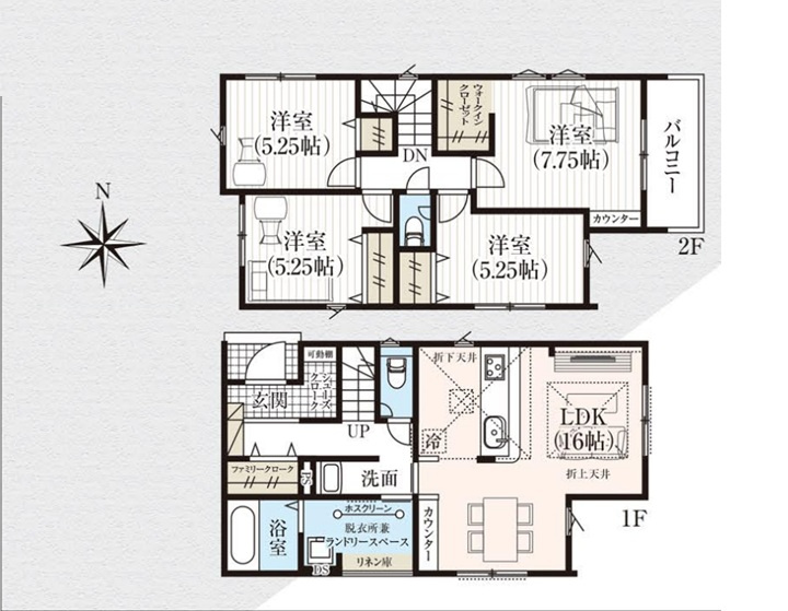 高崎市昭和町　新築住宅全1棟の間取り|■建物30.93坪　WIC　SIC　バルコニー■