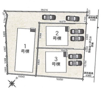 日光市土沢第２　新築住宅全３棟の区画図|「初めまして！」が集まる分譲地。たくさんの子供たちが年齢を問わずに、仲良く一緒に成長できるのは分譲地の特徴ですね。