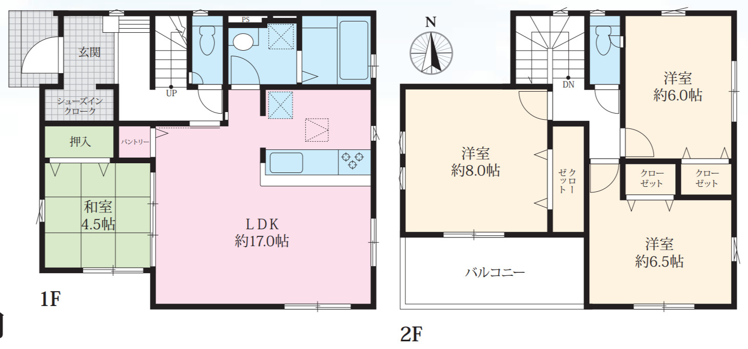 横浜市瀬谷区南瀬谷1丁目 新築戸建て【仲介手数料無料】カースペース3台の間取り