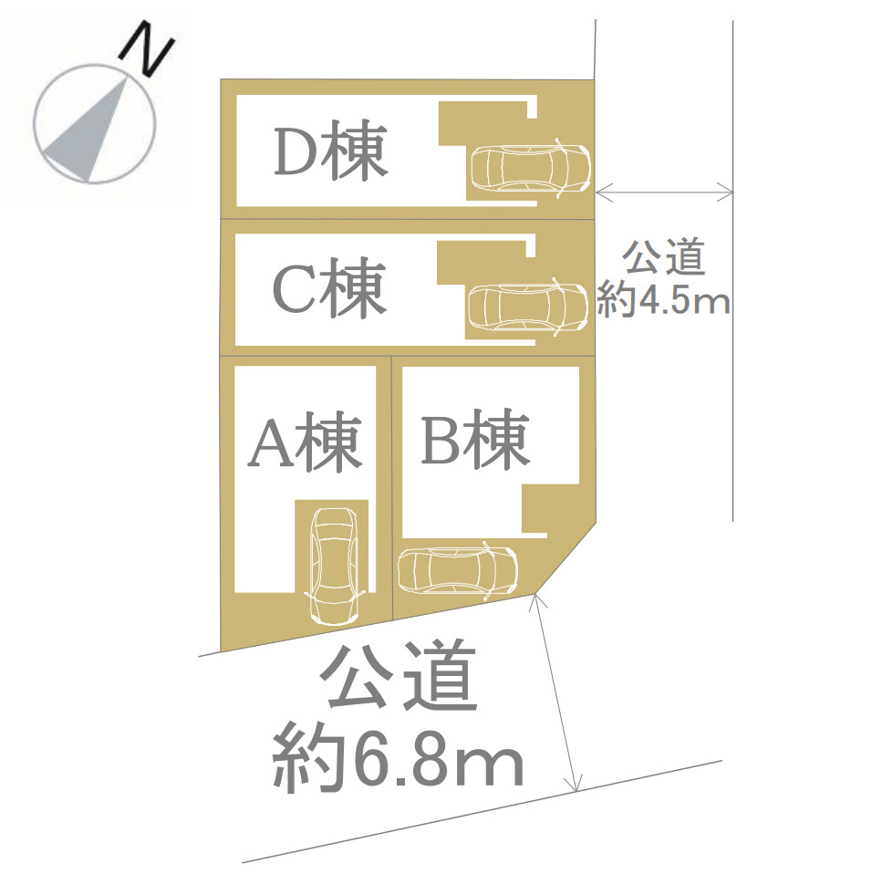 横浜市鶴見区東寺尾1丁目 新築戸建て【仲介手数料無料】の区画図