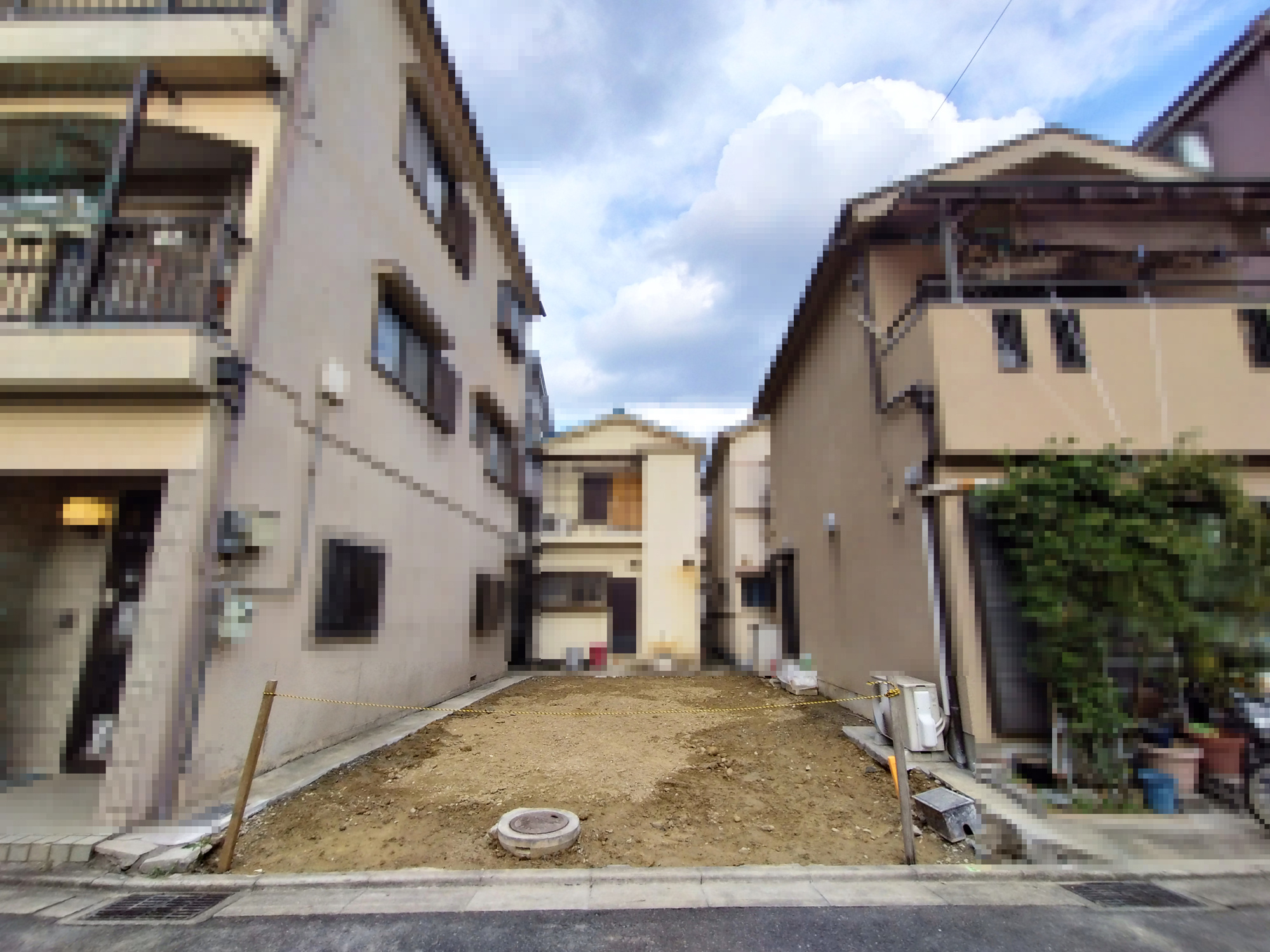 高槻市桜ケ丘北町新築戸建の外観|現地外観写真です。