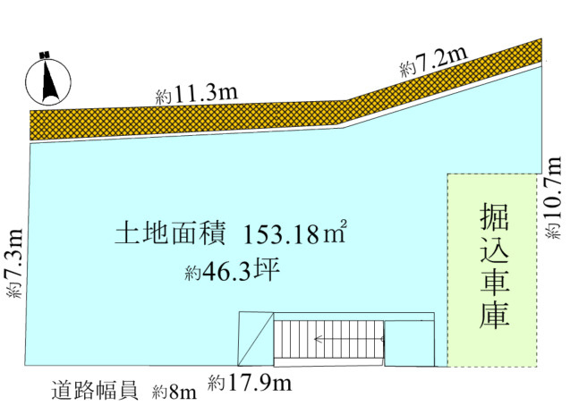 高槻市奥天神1丁目土地の区画図|区画図です。
