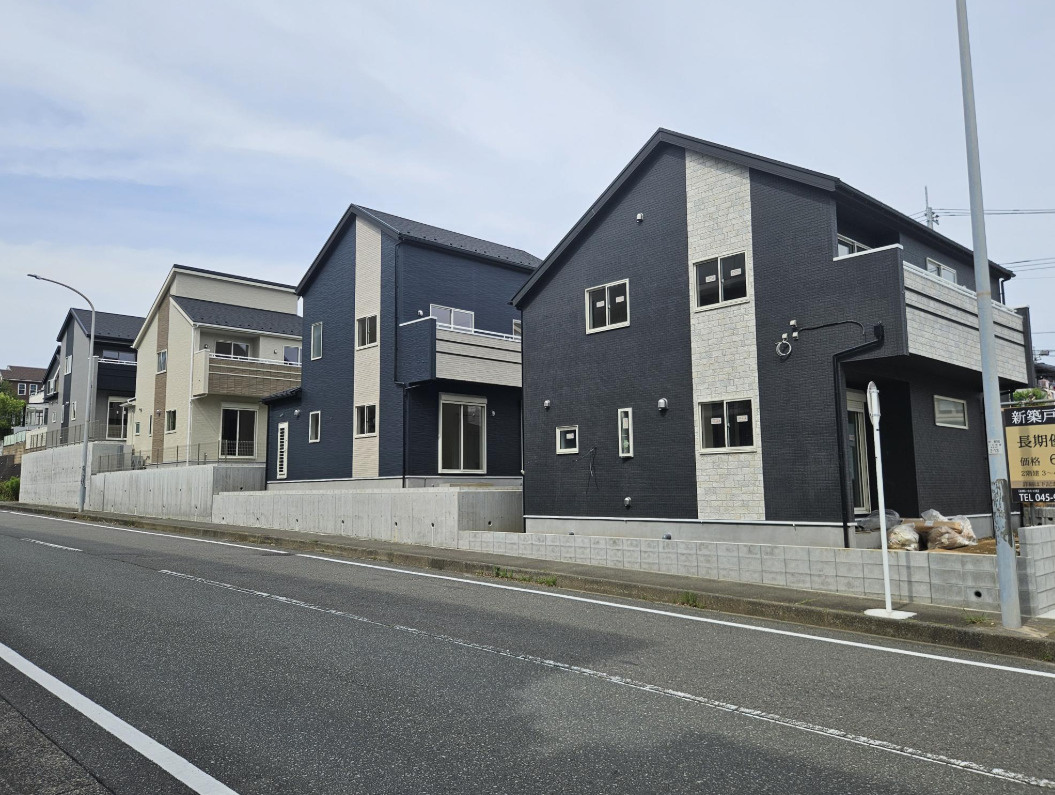 横浜市都筑区加賀原1丁目　新築戸建【仲介手数料無料】カースペース2台の外観パース