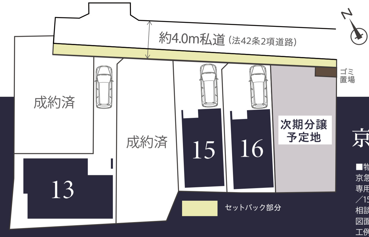 横浜市鶴見区岸谷2丁目 新築戸建て【仲介手数料無料】の区画図