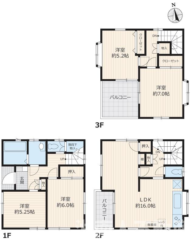 藤沢市下土棚２１６－９戸建の間取り