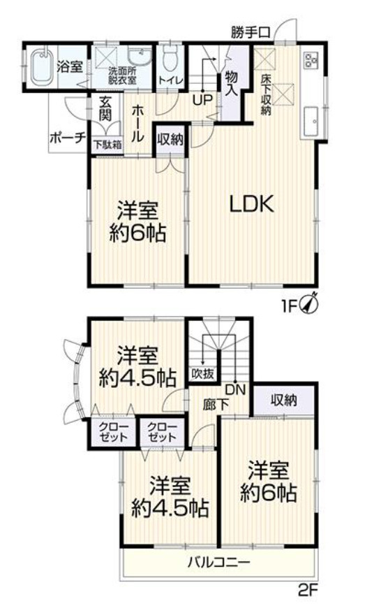 横浜市旭区中白根１丁目 中古戸建て【仲介手数料無料】の間取り
