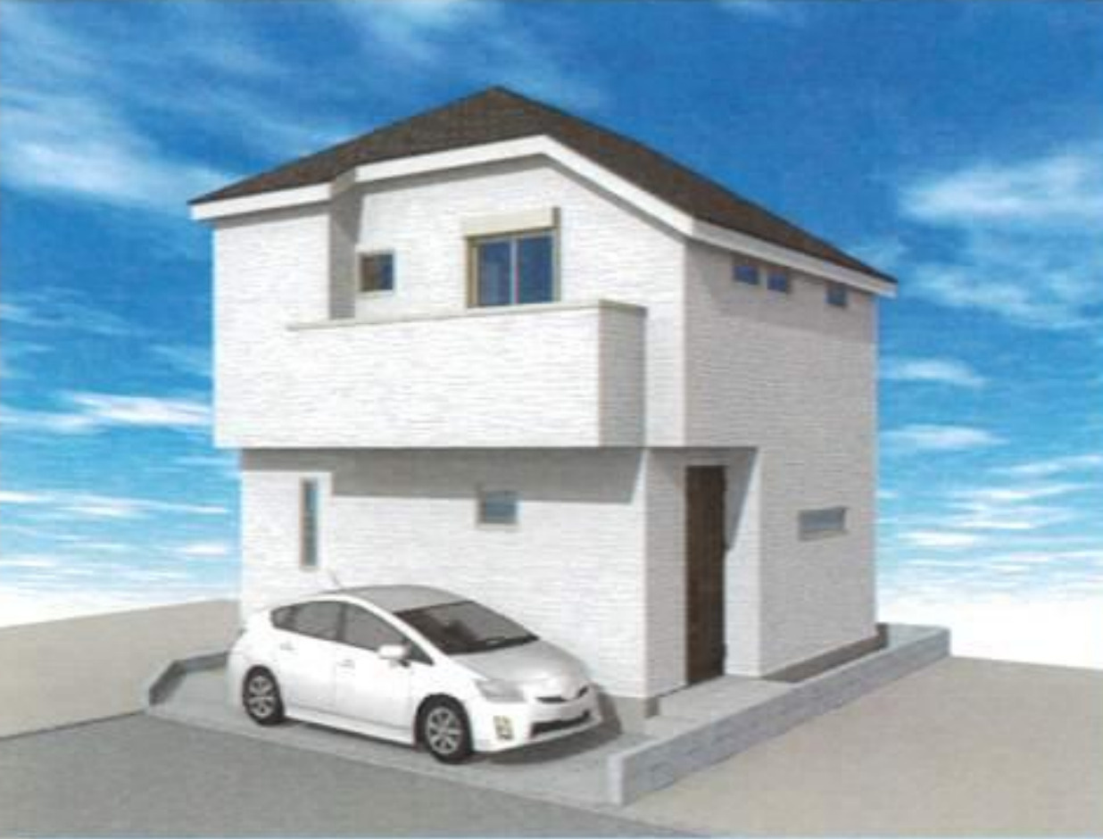 横浜市戸塚区戸塚町 新築戸建て【仲介手数料無料】の外観パース