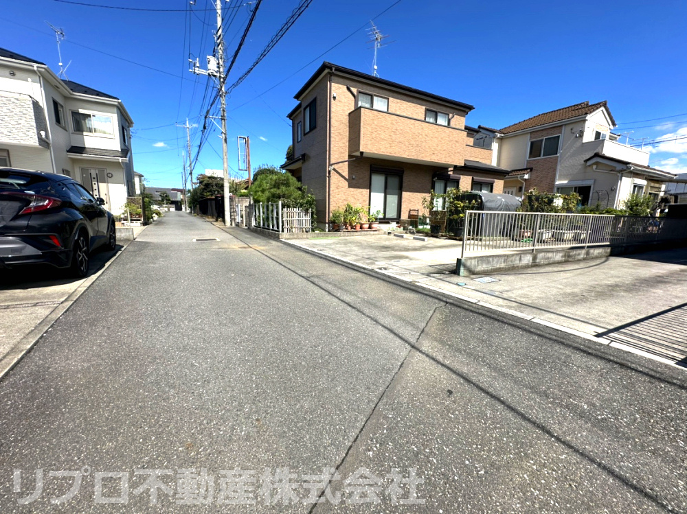 野田市清水戸建の前面道路含む現地写真|前面道路