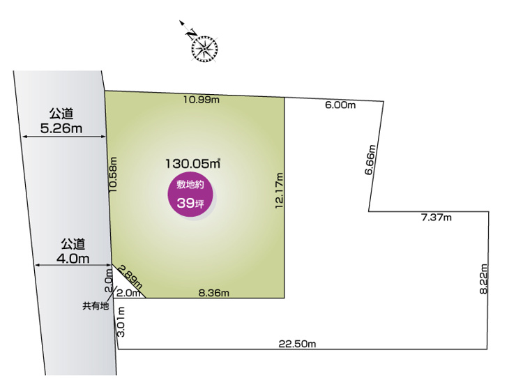 幸手市南2丁目（全2区画）1号地　区画図
