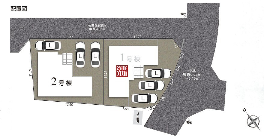 御殿場市　萩原1期　全2棟の区画図|最終1棟の販売です！