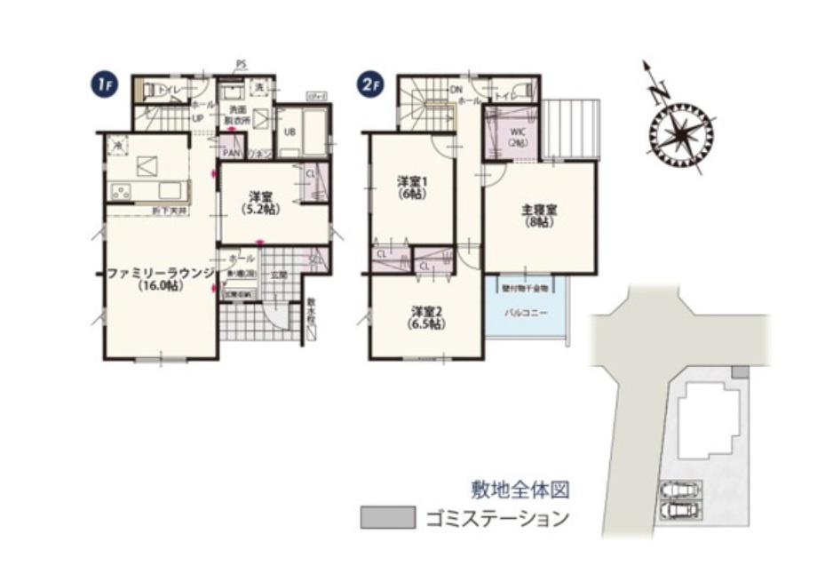 伊勢崎市南千木町第5期　新築住宅全8棟の間取り|■土地57.93坪　建物31.81坪　パントリー　WIC　バルコニー■