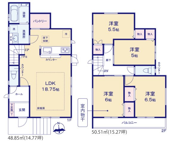 横浜市金沢区柴町 新築戸建て【仲介手数料無料】の間取り